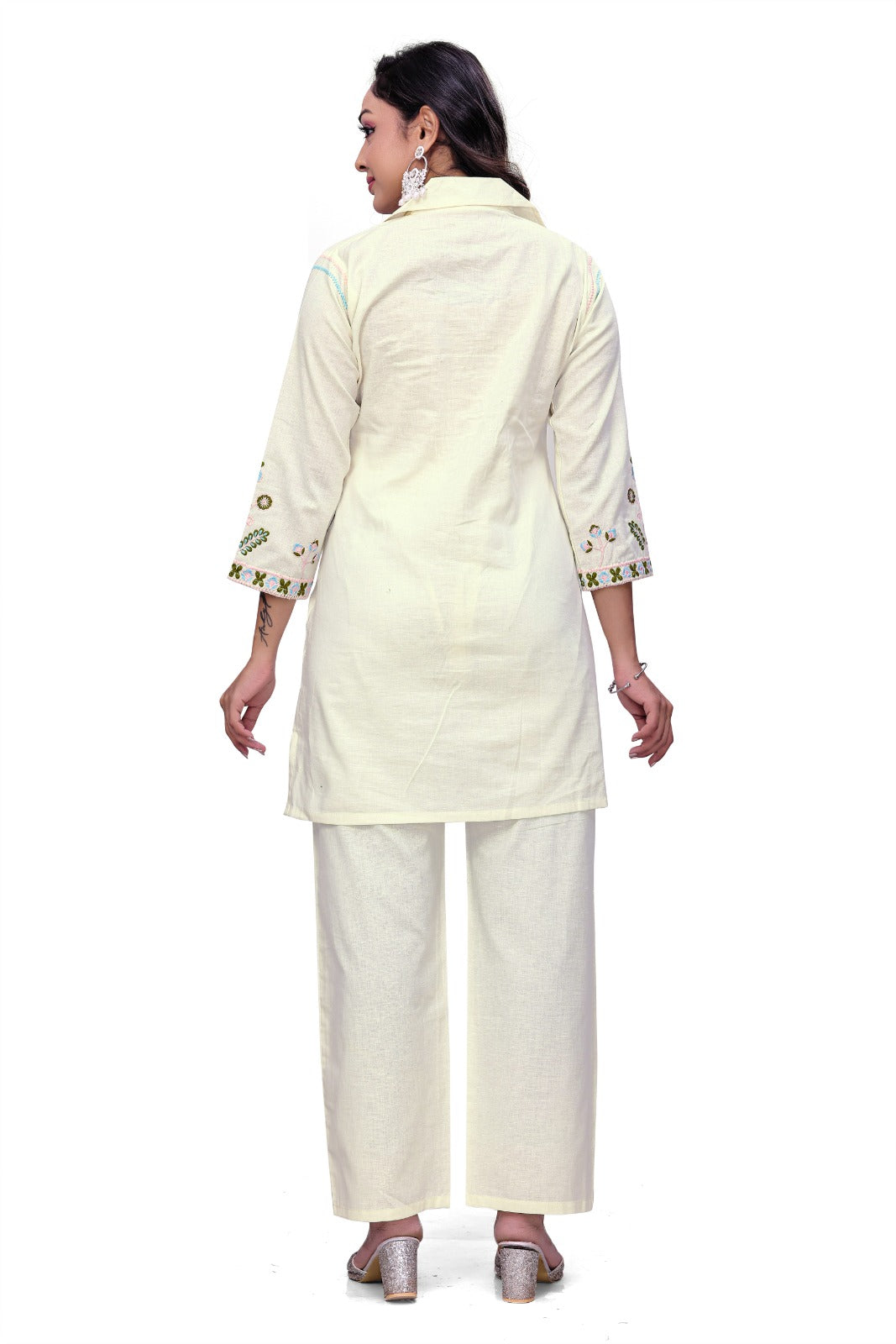 Ivory Elegance Embroidered Co-Ord Set