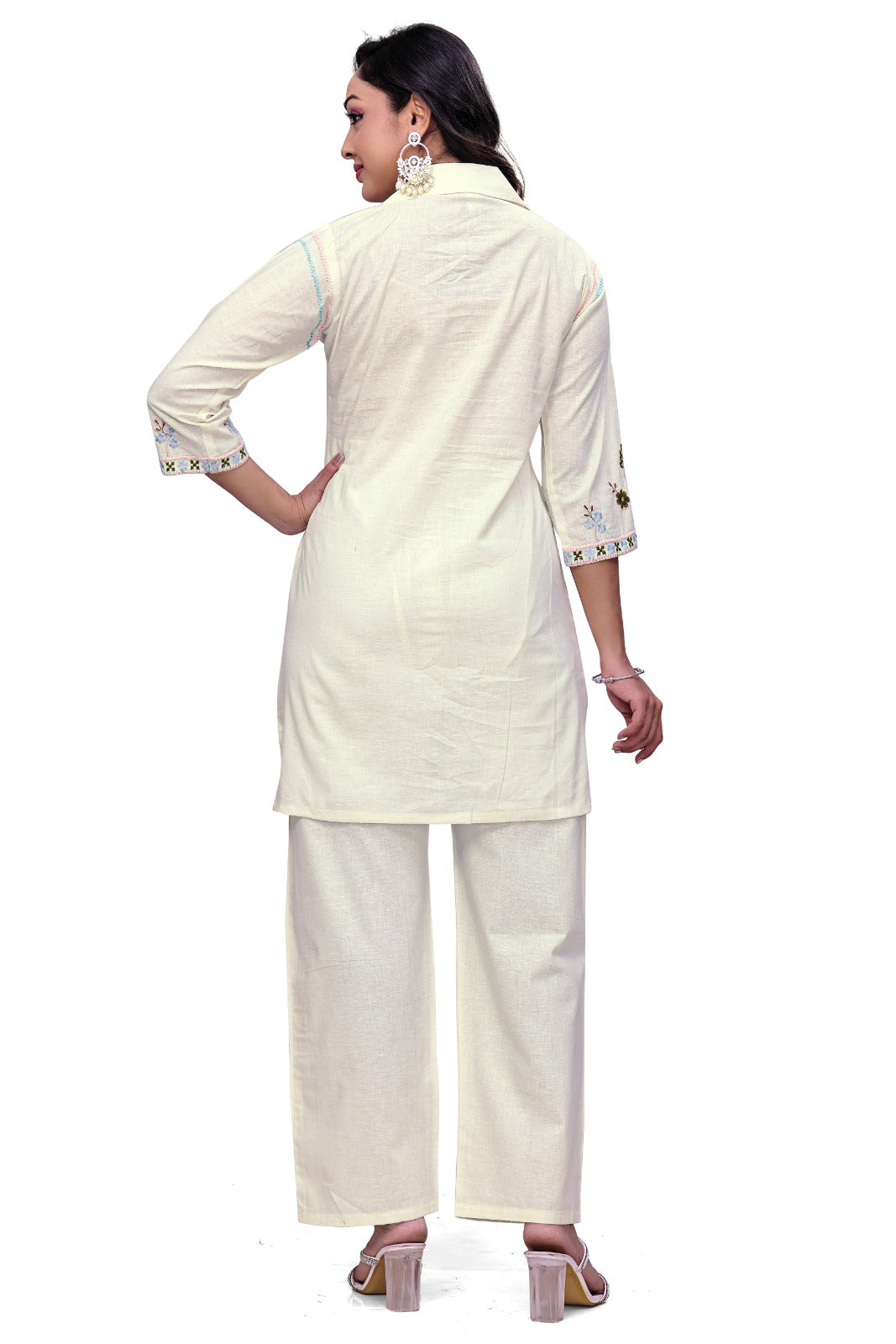 Ivory Elegance Embroidered Co-Ord Set