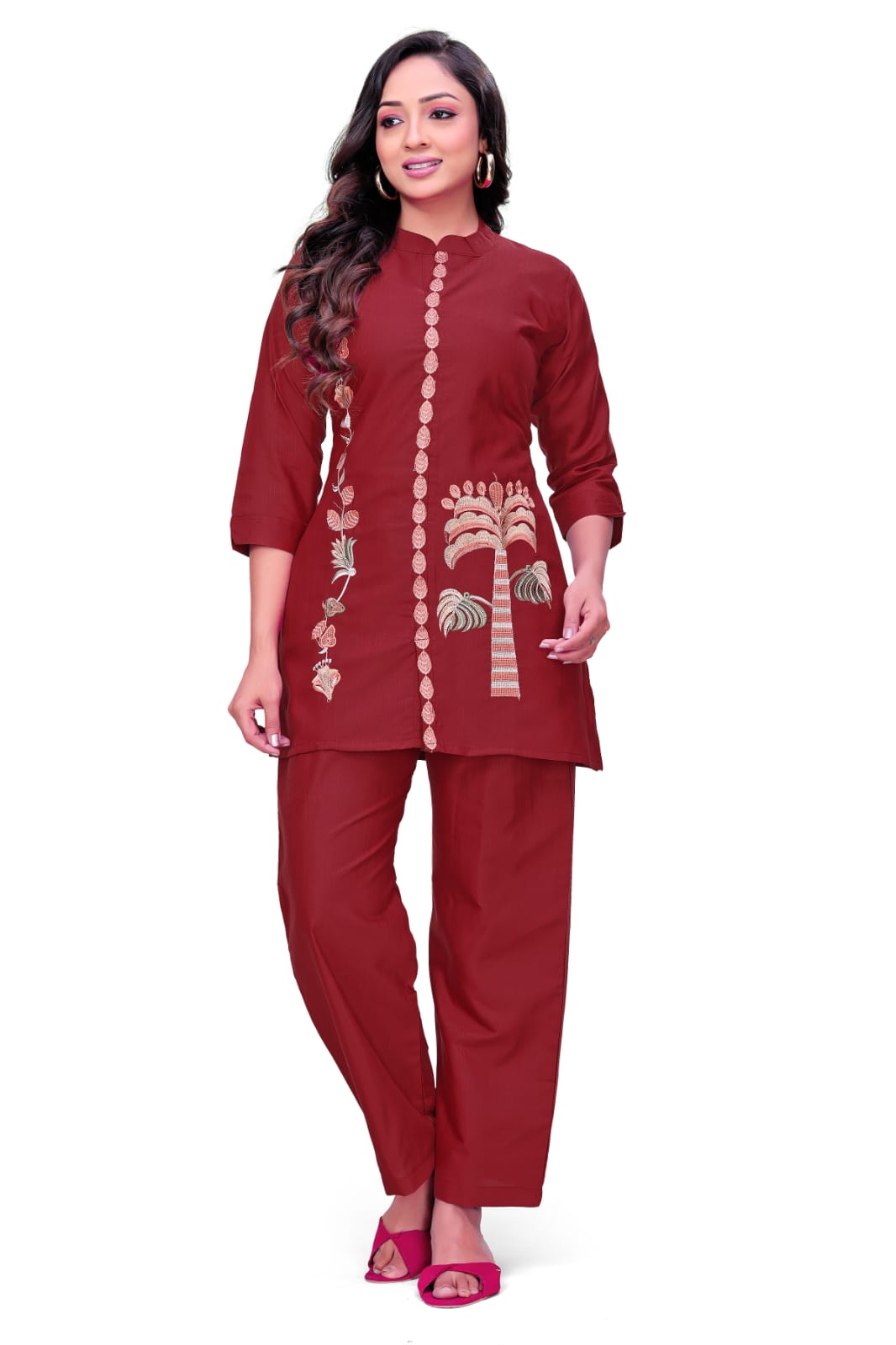 Rust Royale Embroidered Co-Ord Set