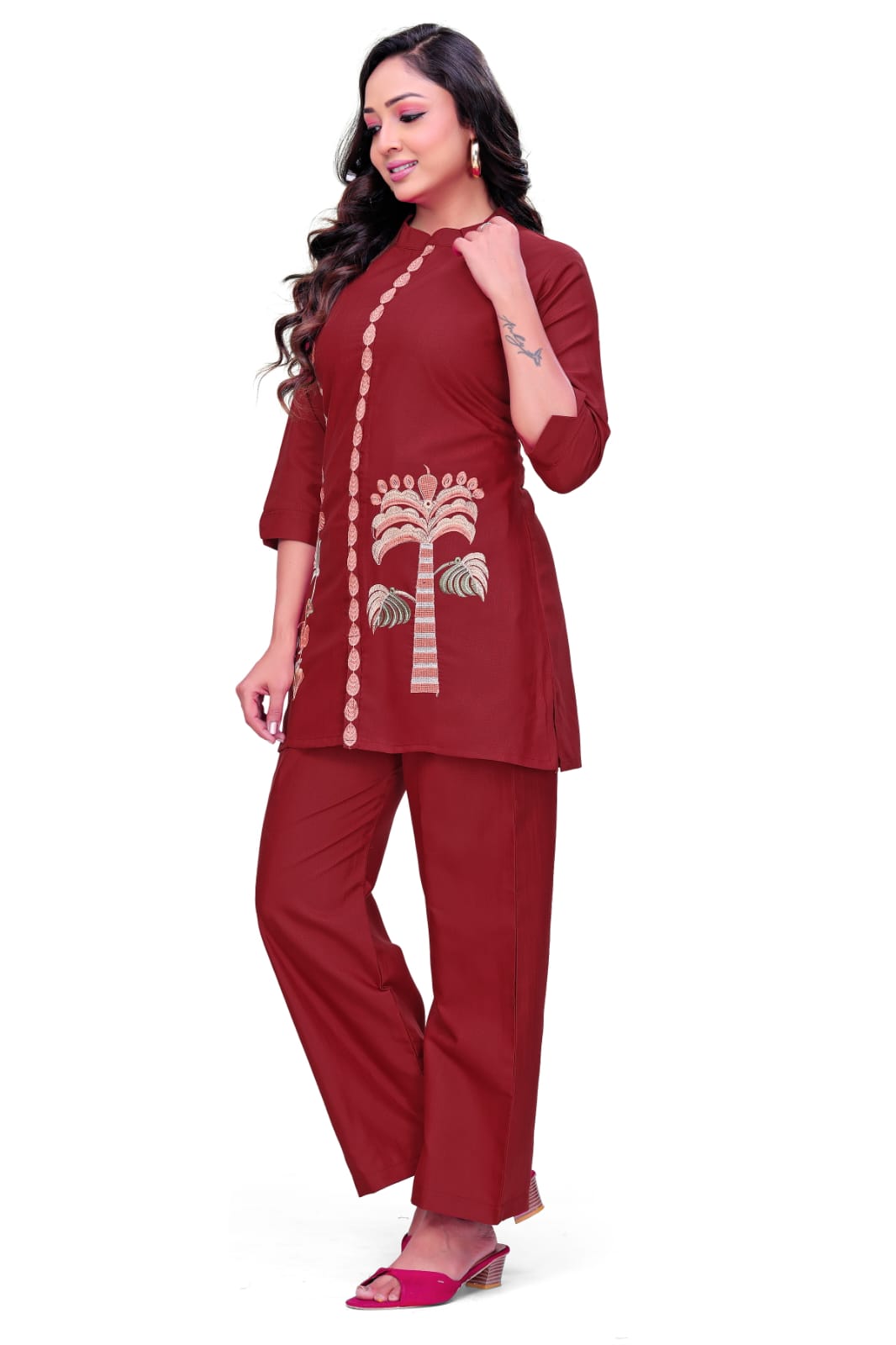 Rust Royale Embroidered Co-Ord Set