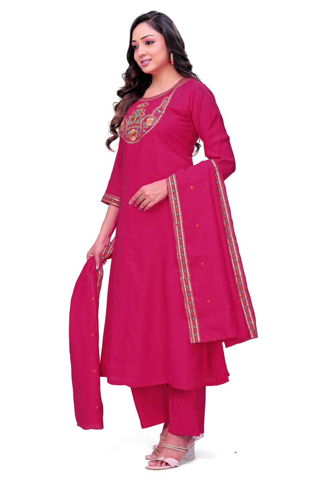 Rani Noor Embroidered Kurta Set with Dupatta