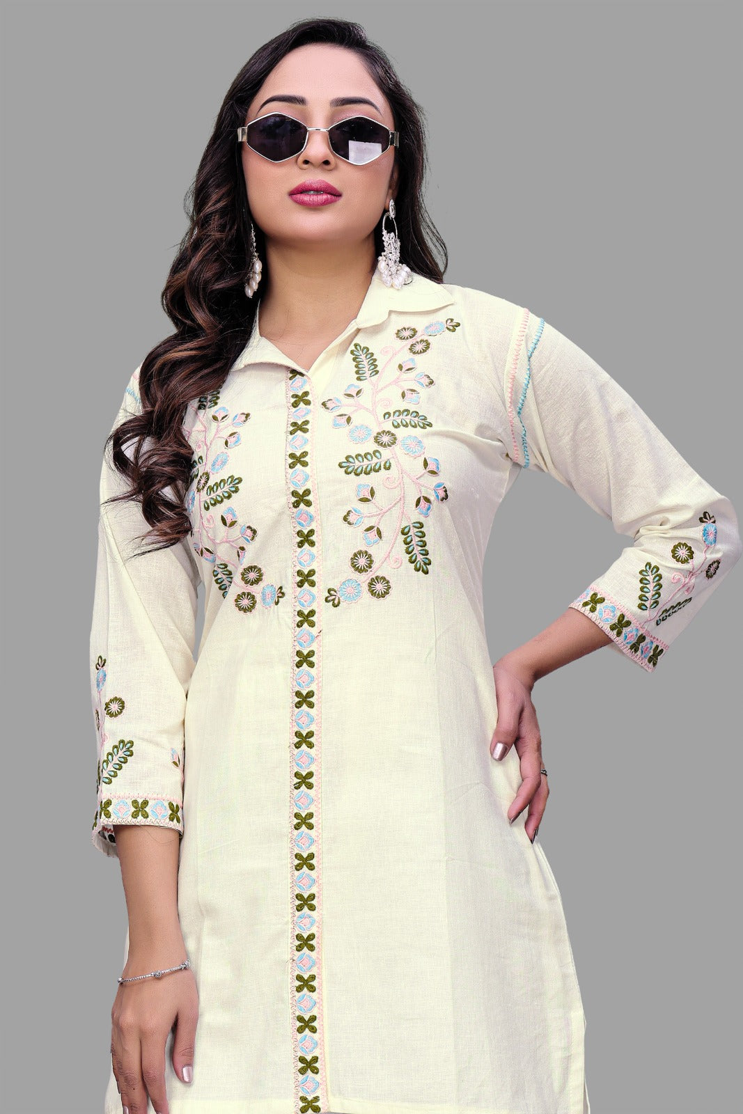 Ivory Elegance Embroidered Co-Ord Set
